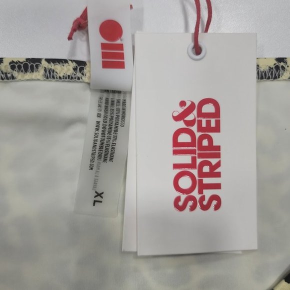 Solid & Striped The Morgan Bikini Bottom in Leopard Size XL - Picture 6 of 11